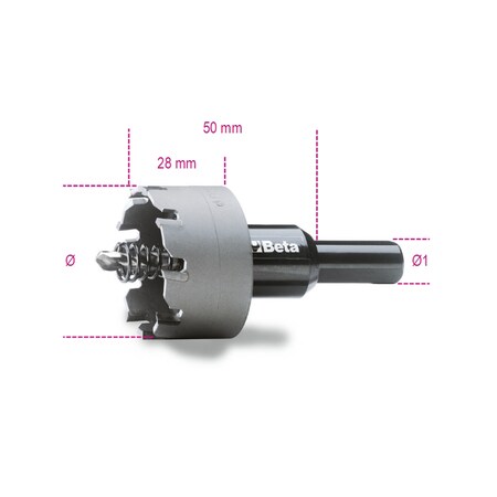Beta Hole Cutter, Hard Metal Inserts, 80mm 4520080